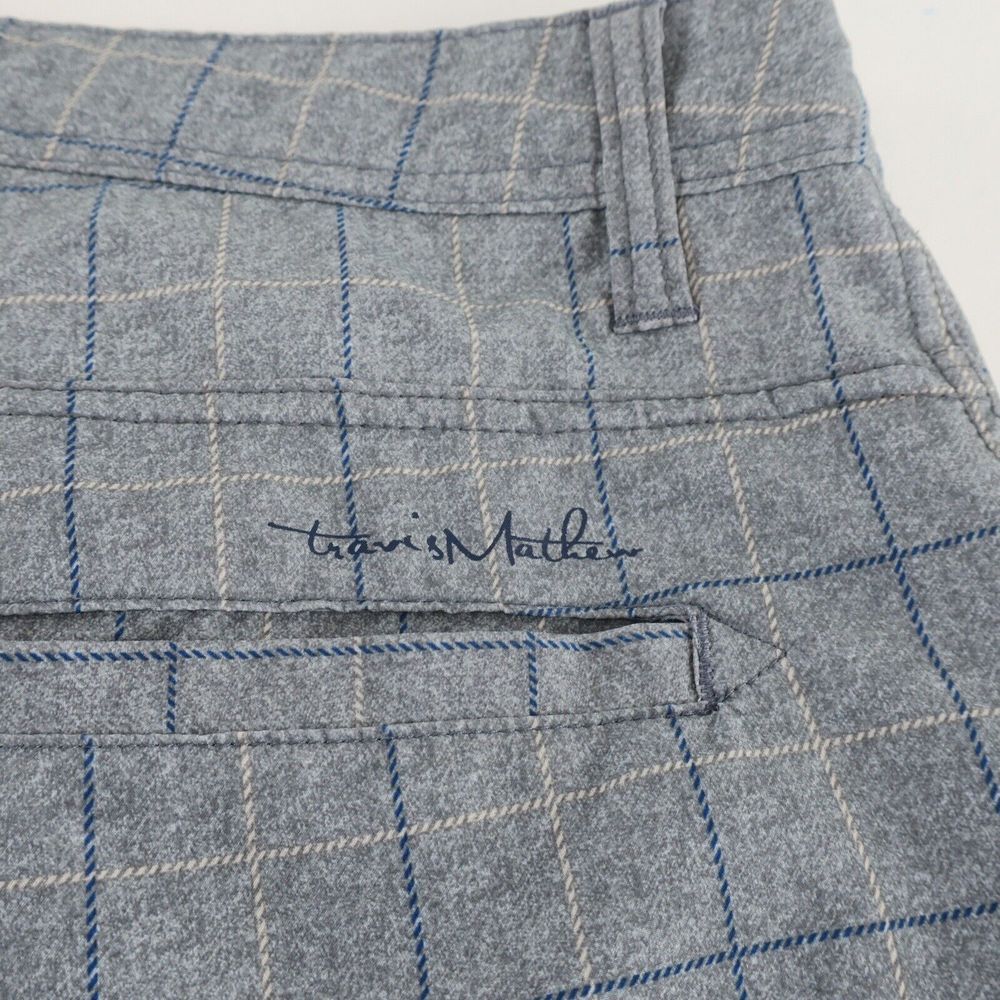 Travis Mathew Golf Shorts Mens 34 Checked Pattern Green - Picture 9 of 9